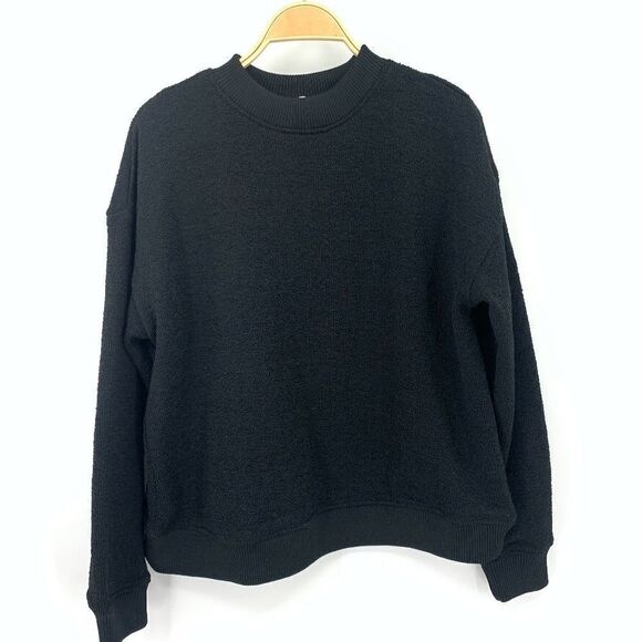 Zara Basic Black Crew Neck Sweatshirt/Sweater Unisex - Picture 1 of 11